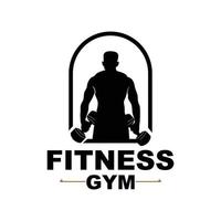 Gym Logo, Fitness Logo Vector, Design Suitable For Fitness, Sports Equipment, Body Health, Body Supplement Product Brands vector