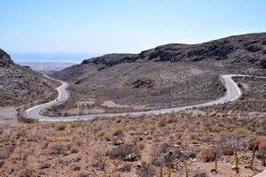 Road through the scenic landscape photo