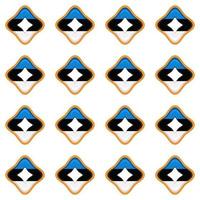 Pattern cookie with flag country Estonia in tasty biscuit vector
