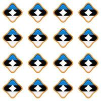 Pattern cookie with flag country Estonia in tasty biscuit vector