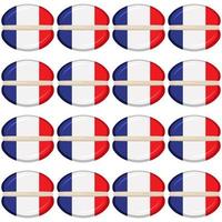 Pattern cookie with flag country France in tasty biscuit vector