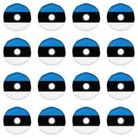 Pattern cookie with flag country Estonia in tasty biscuit vector