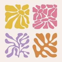 Mimimal abstract botanical elements set vector