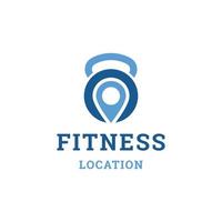 Fitness location logo icon design template flat vector