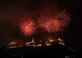 Fireworks festival at Phra Nakorn Khiri or Khao wang photo