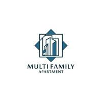 multi familia real inmuebles vector icono