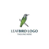 LeafBird logo design vector template design