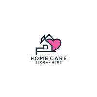 Homecare Love Heart Logo Trending. vector