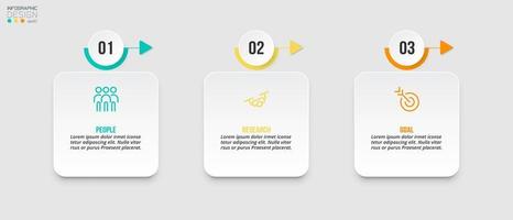 Infographic template business concept with step. vector