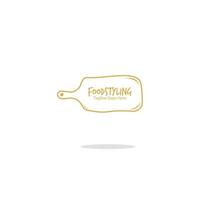 Food Styling Logo Design Template with food tools icon. Perfect for business, company, mobile, app, restaurant, etc vector