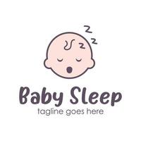 bebé dormir logo diseño modelo con un bebé dormir icono. Perfecto para negocio, compañía, móvil, aplicación, etc. vector