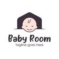 bebé habitación logo diseño modelo con un bebé icono. Perfecto para negocio, compañía, móvil, aplicación, etc. vector