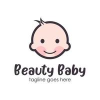 belleza bebé logo diseño modelo con un bebé icono. Perfecto para negocio, compañía, móvil, aplicación, etc. vector