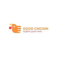 Good Chicken logo design template with chicken icon and thumb icon. Perfect for business, technology, mobile, app, etc vector