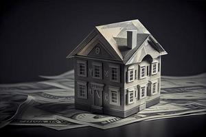 Saving money for real estate with buying a new home and loan for prepare in the future concept photo