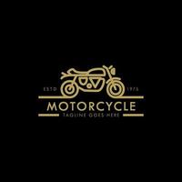 moderno clásico motocicleta logo vector