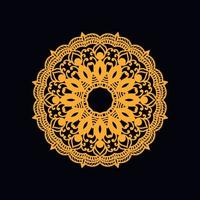 Luxury ornamental mandala design background in gold color vector