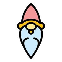 Figurine gnome icon vector flat