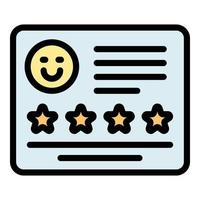 Human resources rating icon vector flat