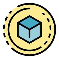 Blockchain future icon vector flat