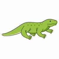 Monitor lizard on white background. Reptile. Exotic animals and lizards. Komodo waran dragon. vector