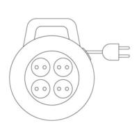 extension cord simple vector icon