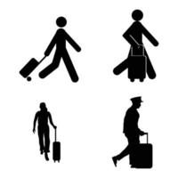 travel suitcase icon vector