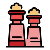 Smoke chimney icon vector flat