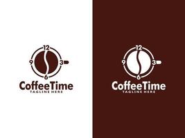 café hora logo diseño plantilla, vector café logo para café tienda y ninguna negocio relacionado a café.