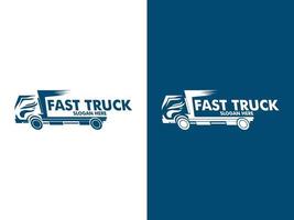 fast truck vector logo illustration, good for company, delivery, or logistic, logo industry, flat design