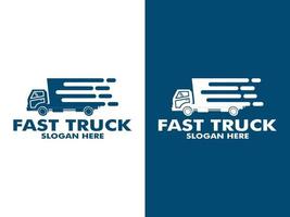 fast truck vector logo illustration, good for company, delivery, or logistic, logo industry, flat design