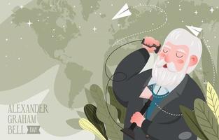 Alexander Graham Bell Background vector