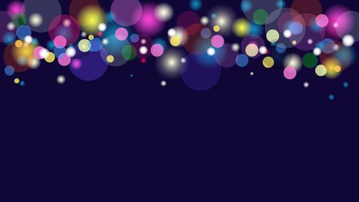 Bokeh abstract background mesh gradients with lights vector illustration. Fluide shape pattern background or wallpaper. Trendy, colorful vibrant gradient mesh shapes composition texture.