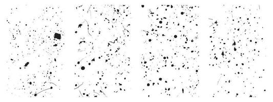 Set of Distressed Grunge Textures. Aged, Damaged, and Rough Vector Backgrounds. EPS 10.