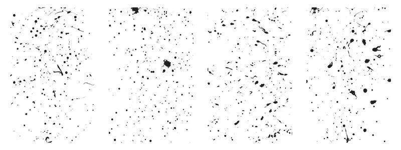 Set of Distressed Grunge Textures. Aged, Damaged, and Rough Vector Backgrounds. EPS 10.