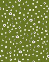 Abstract background small flowers on green background color. Vector illustration. Vertical Layout.