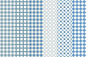 Great blue set of pattern, seamless background. Can be used for wallpaper, fabric, web page background, surface textures. vector