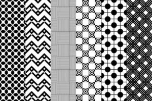 Geometric pattern with monochrome elements, vector abstract background.