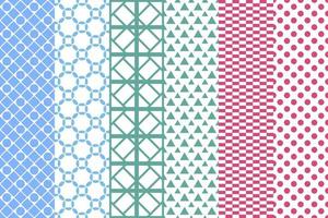 Seamless set of pattern. Ornamental wallpaper. Modern design, digital paper. Vector abstract artwork.