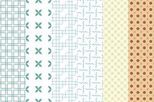 Abstract seamless set of pattern style elegant dynamic for concept design. vector