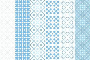 Modern blue seamless set of pattern for frame print design. Decorative element. vector