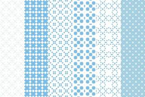 Modern blue seamless set of pattern for frame print design. Decorative element. vector