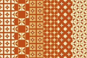 Seamless set of pattern on white background. Abstract futuristic geometric background. Modern graphic concept. vector