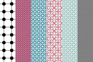Seamless set of pattern. Ornamental wallpaper. Modern design, digital paper. Vector abstract artwork.