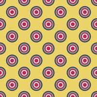 Pattern from circles on yellow seamless textile design. vector