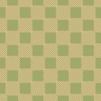 Yellow squares from lines on green textile seamless background. vector