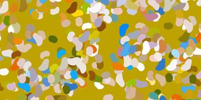 Light blue, yellow vector texture with memphis shapes.