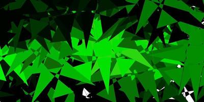 Dark Green vector texture with random triangles.