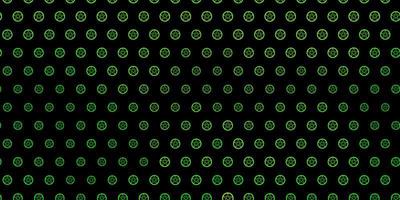 Dark Green vector pattern with magic elements.