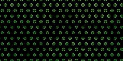 Dark Green vector pattern with magic elements.